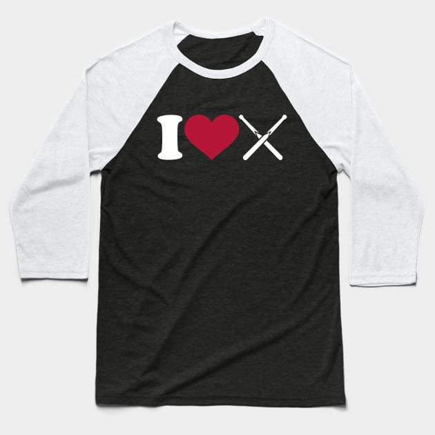 I love Pool Billards Baseball T-Shirt by Designzz